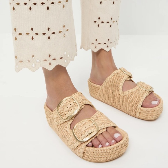 LOEFFLER RANDALL Theo Natural Two-Band Sandal
$325 women size 8.5 gently used - Picture 1 of 17